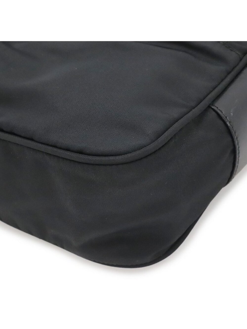 ★SOLD★ Prada Triangle Logo Shoulder Bag Pochette Crossbody Nylon Leather Nero - Picture 3 of 9